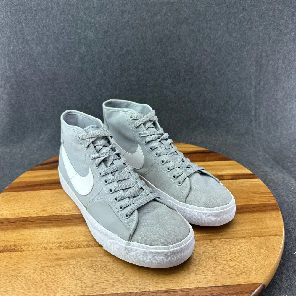 Nike SB Blazer Mid ISO Shoes Gray White DC8901-002 Size 10 Men's Skateboarding
